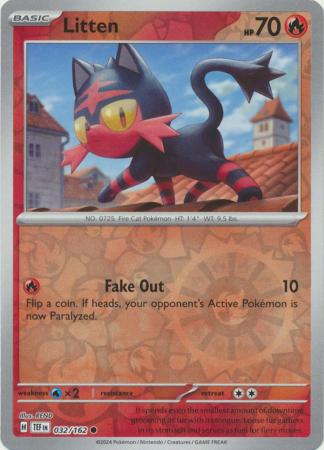 Litten - 032/162 - Common - Reverse Holo