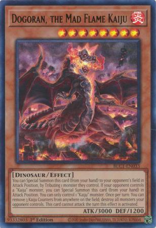 Dogoran, the Mad Flame Kaiju (Silver) - BLC1-EN033 - Ultra Rare - 1st Edition