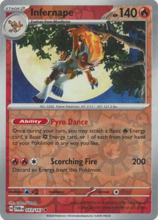 Infernape - 033/167 - Rare - Reverse Holo