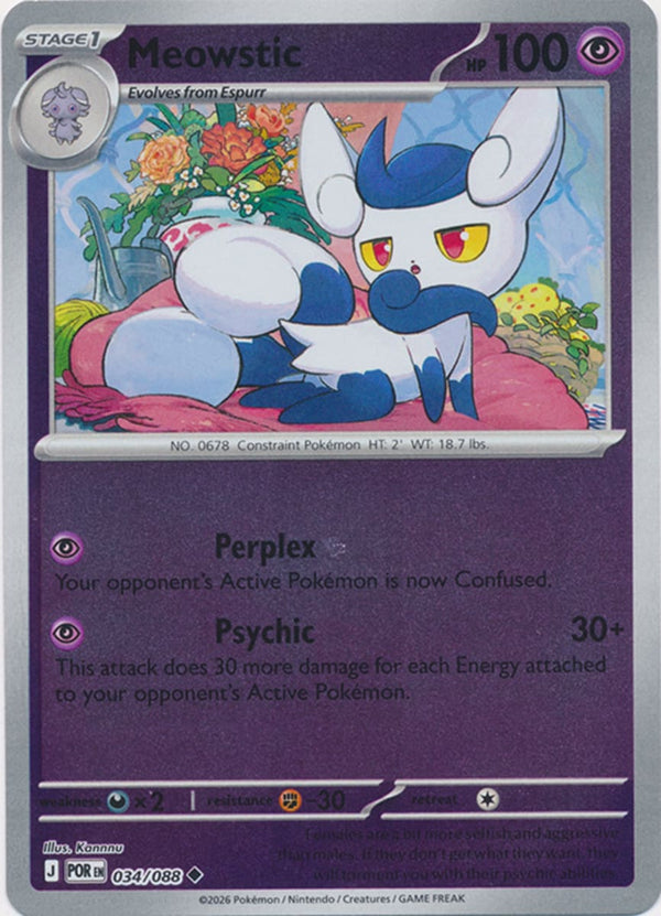 Meowstic - 034/088 - Uncommon - Reverse Holo