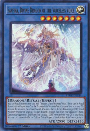 Saffira, Divine Dragon of the Voiceless Voice - LEDE-EN034 - Ultra Rare - 1st Edition