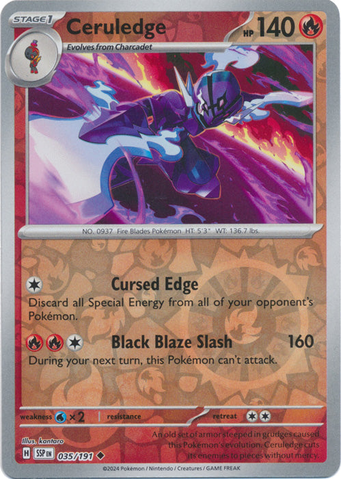 Ceruledge - 035/191 - Uncommon - Reverse Holo