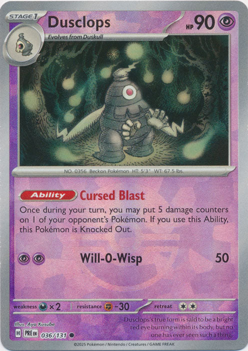 Dusclops (Poke Ball Pattern) - 036/131 - Common
