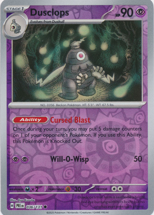 Dusclops - 036/131 - Common - Reverse Holo