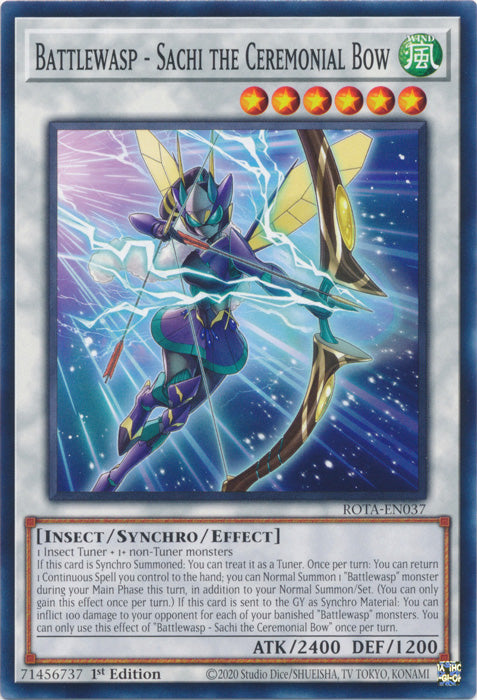 Battlewasp - Sachi the Ceremonial Bow - ROTA-EN037 - Common - 1st Edition