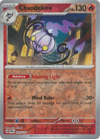 Chandelure - 038/167 - Rare - Reverse Holo