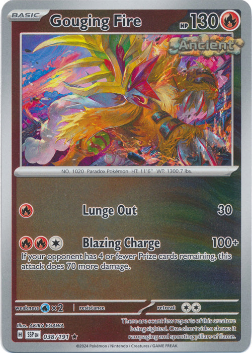 Gouging Fire - 038/191 - Rare - Reverse Holo