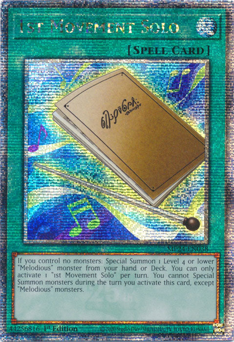 1st Movement Solo - MP24-EN038 - Quarter Century Secret Rare - 1st Edition