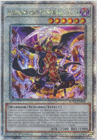 Legendary Lord Six Samurai - Shi En - ROTA-EN039 - Quarter Century Secret Rare - 1st Edition