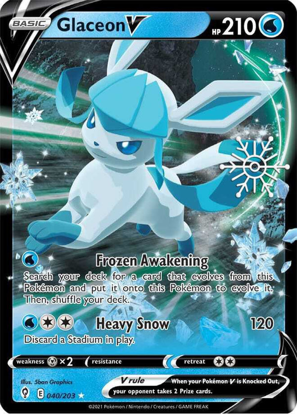 Glaceon V - 040/203 - Ultra Rare Promo (2023 Holiday Calendar)