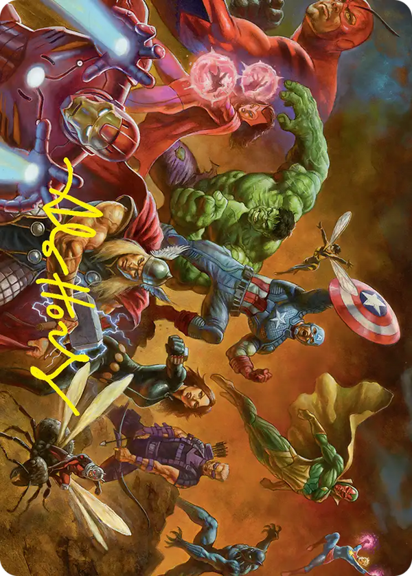Avengers Assemble! (AMSH) - Gold Stamped Art Card