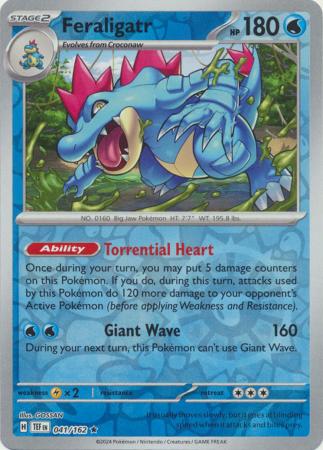 Feraligatr - 041/162 - Rare - Reverse Holo