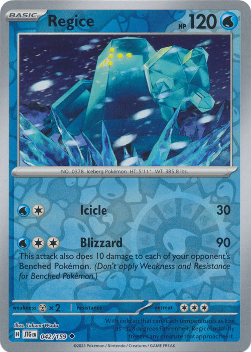 Regice - 042/159 - Uncommon - Reverse Holo