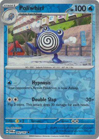 Poliwhirl - 042/167 - Common - Reverse Holo