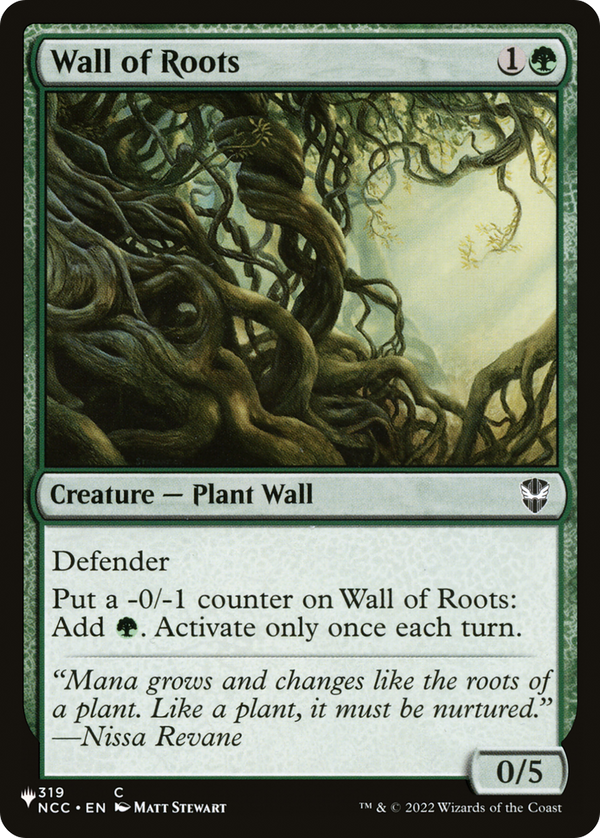 Wall of Roots - NCC Reprint (PLST)