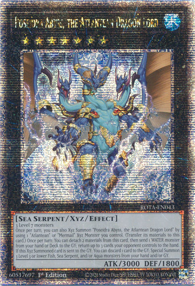 Poseidra Abyss, the Atlantean Dragon Lord - ROTA-EN043 - Quarter Century Secret Rare - 1st Edition