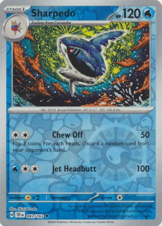 Sharpedo - 043/162 - Uncommon - Reverse Holo