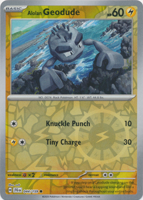 Alolan Geodude - 044/159 - Common - Reverse Holo