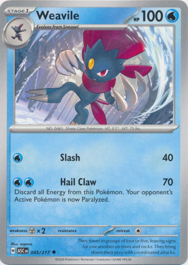 Weavile - 045/217 - Uncommon