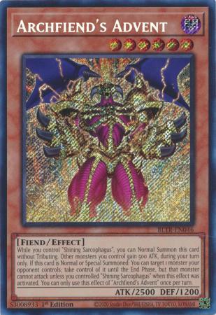 Archfiend's Advent - BLTR-EN046 - Secret Rare - 1st Edition