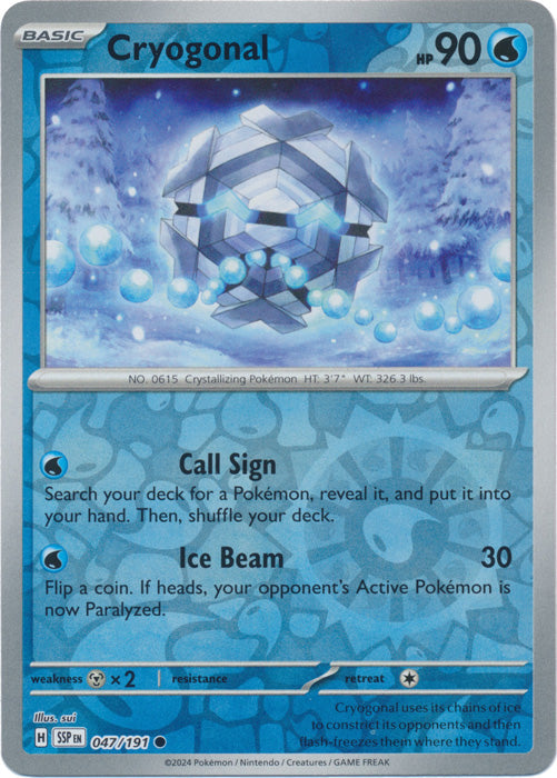 Cryogonal - 047/191 - Common - Reverse Holo
