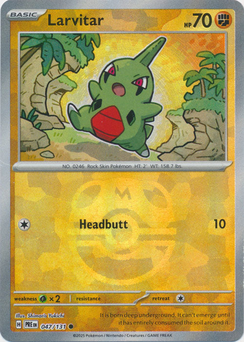 Larvitar (Master Ball Pattern) - 047/131 - Common