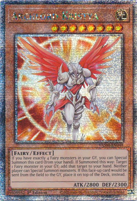 Archlord Kristya - VASM-EN048 - Quarter Century Secret Rare - 1st Edition