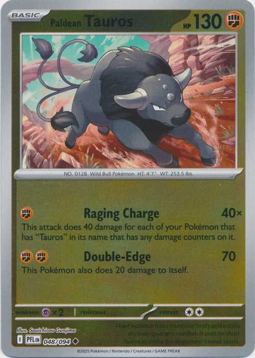Paldean Tauros - 048/094 - Uncommon - Reverse Holo