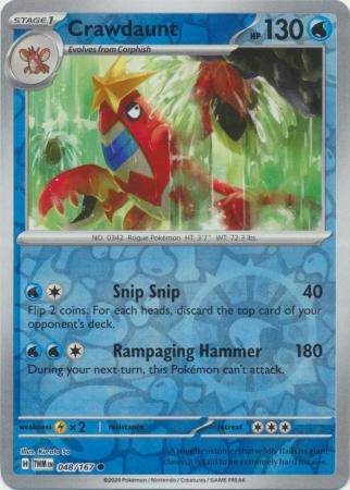 Crawdaunt - 048/167 - Common - Reverse Holo