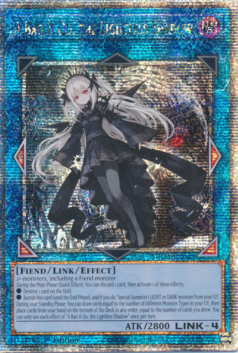 A Bao A Qu, the Lightless Shadow - SUDA-EN049 - Quarter Century Secret Rare - 1st Edition