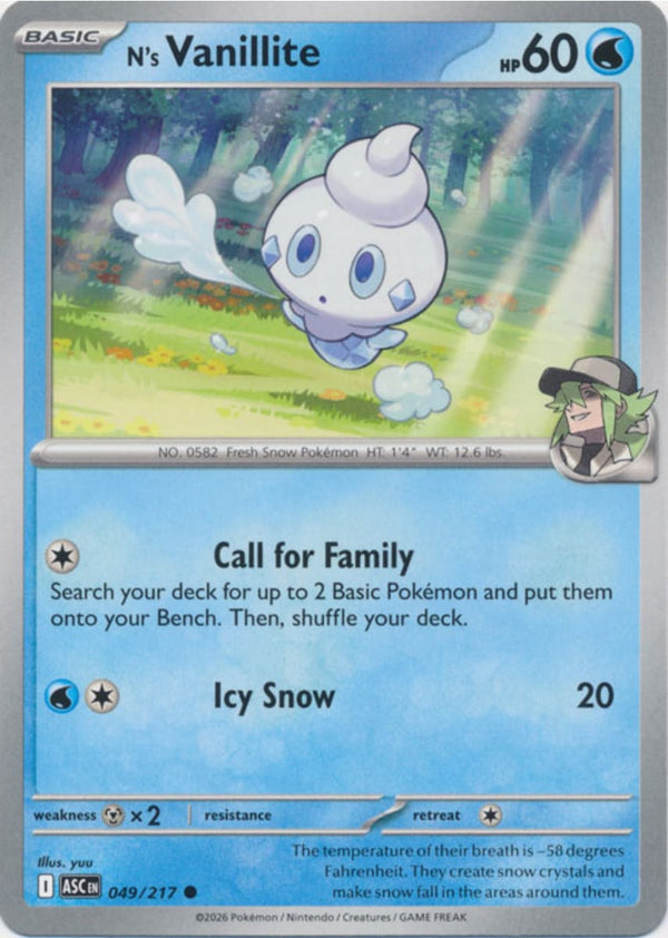 N's Vanillite - 049/217 - Common