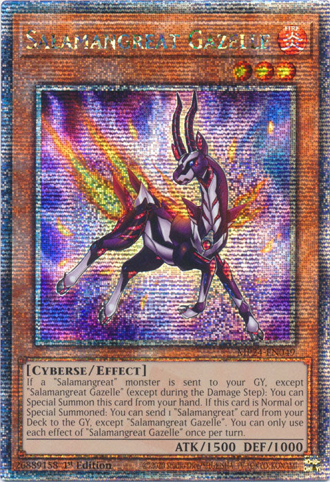 Salamangreat Gazelle - MP24-EN049 - Quarter Century Secret Rare - 1st Edition