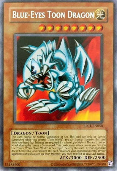 Blue-Eyes Toon Dragon (2020 Date Reprint) - RP01-EN050 - Rare