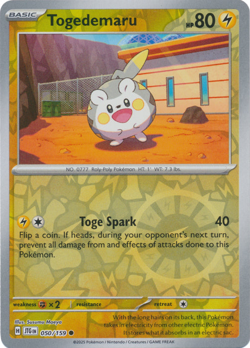 Togedemaru - 050/159 - Common - Reverse Holo