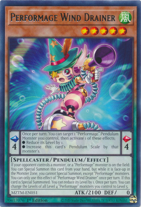 Performage Wind Drainer - MZTM-EN051 - Rare - 1st Edition
