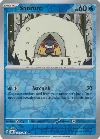 Snorunt - 051/167 - Common - Reverse Holo