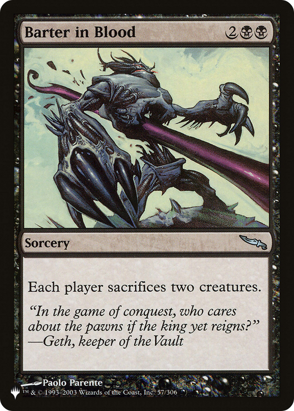 Barter in Blood - MRD Reprint (PLST)