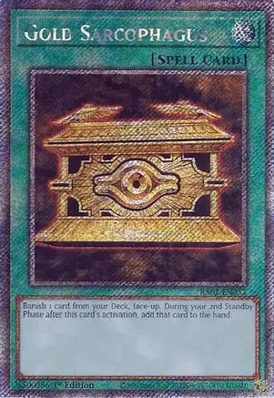 Gold Sarcophagus (Platinum Secret Rare) - RA02-EN052 - Platinum Secret Rare - 1st Edition