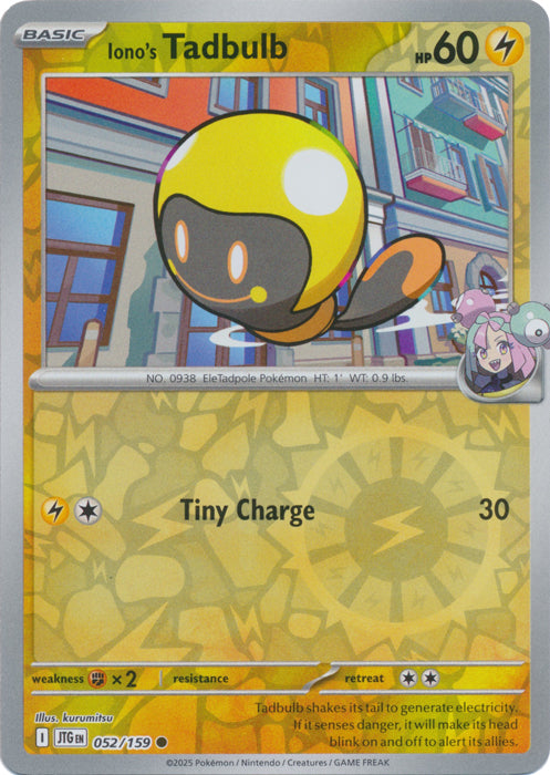 Iono's Tadbulb - 052/159 - Common - Reverse Holo