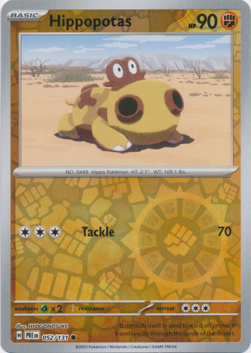 Hippopotas - 052/131 - Common - Reverse Holo