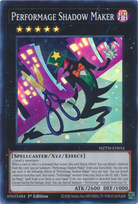 Performage Shadow Maker - MZTM-EN054 - Super Rare - 1st Edition