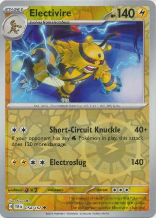 Electivire - 054/162 - Uncommon - Reverse Holo