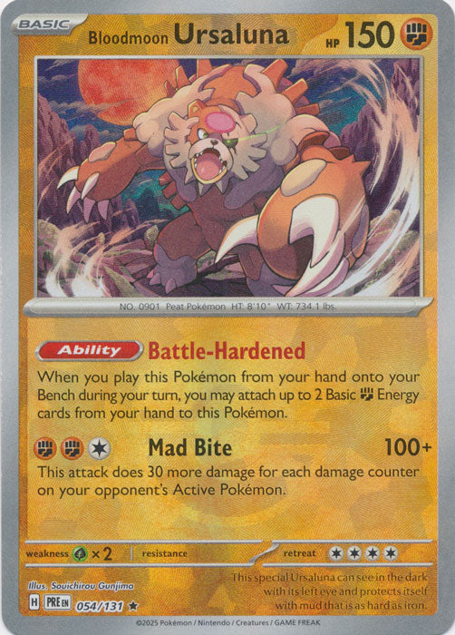 Bloodmoon Ursaluna (Poke Ball Pattern) - 054/131 - Rare