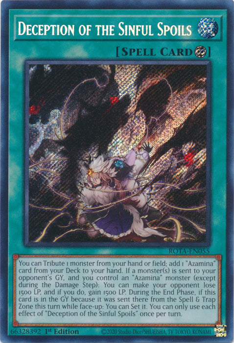 Deception of the Sinful Spoils - ROTA-EN055 - Secret Rare - 1st Edition