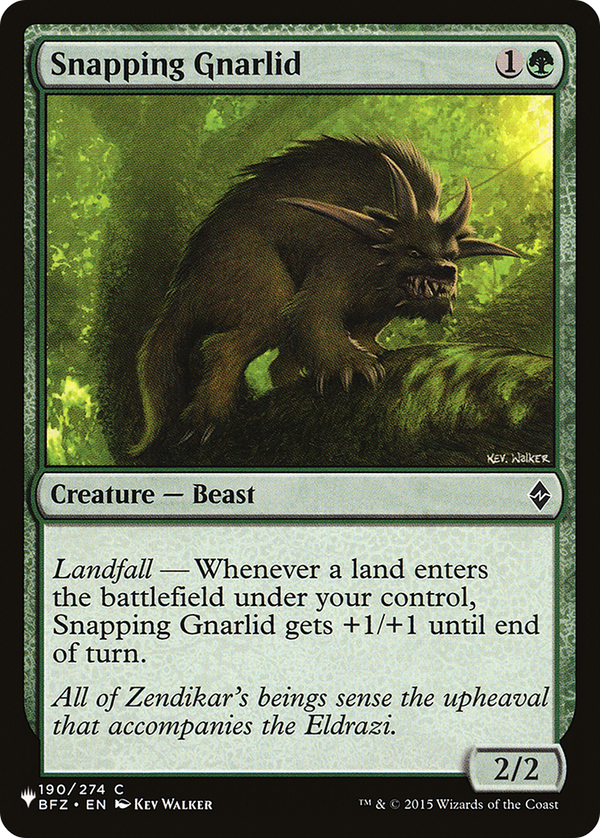 Snapping Gnarlid - BFZ Reprint (PLST)