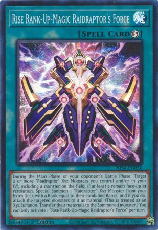 Rise Rank-Up-Magic Raidraptor's Force - PHNI-EN056 - Super Rare - 1st Edition