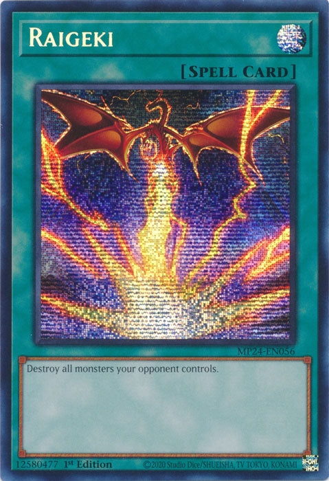 Raigeki (Alternate Art) - MP24-EN056 - Prismatic Secret Rare - 1st Edition