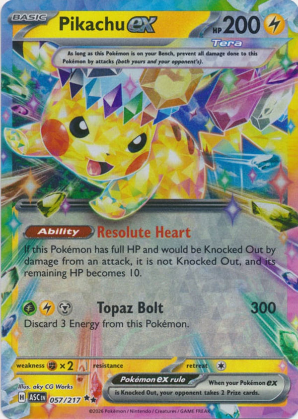 Pikachu ex - 057/217 - Double Rare