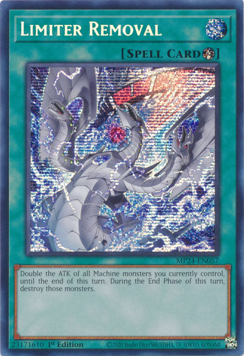 Limiter Removal (Alternate Art) - MP24-EN057 - Prismatic Secret Rare - 1st Edition