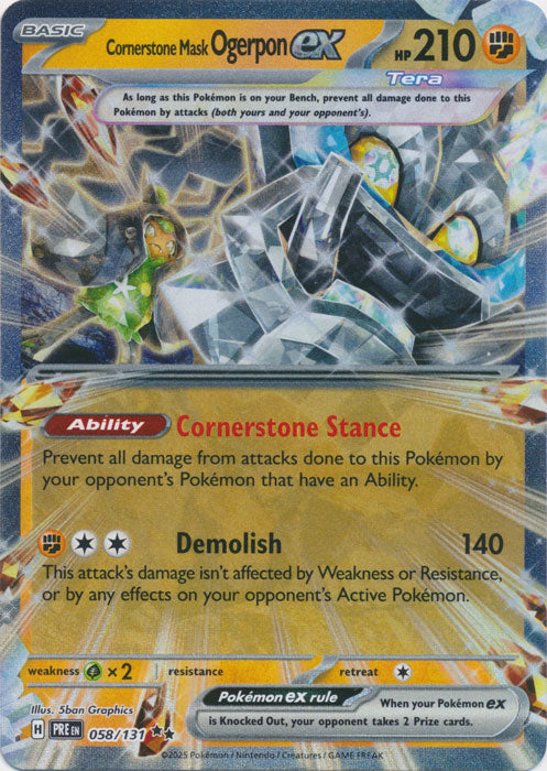 Cornerstone Mask Ogerpon ex - 058/131 - Double Rare